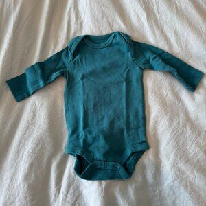 Primary Organic Long Sleeve Babysuit - Spruce (0-3 M)